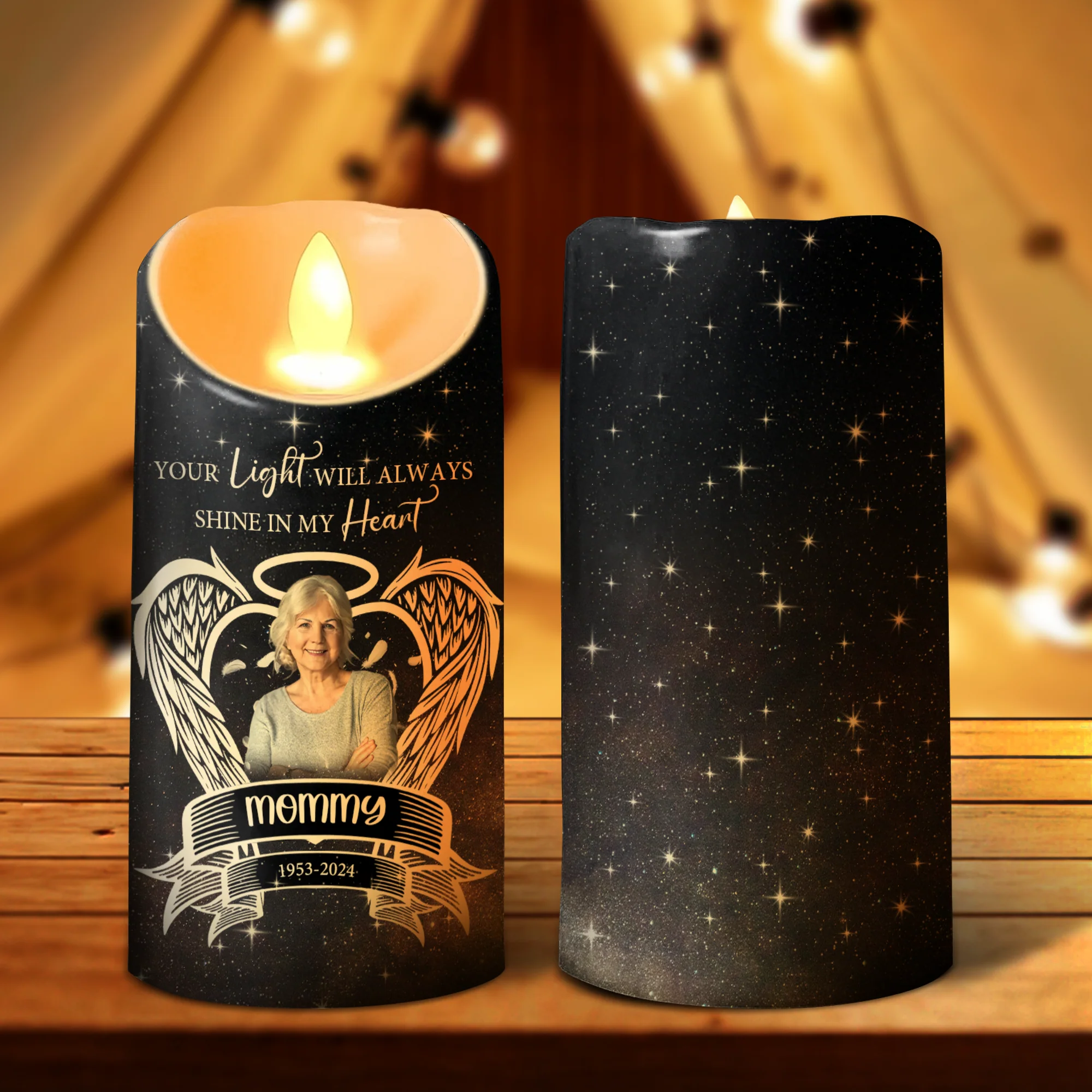 Custom Photo Your Light Will Always Shine In My Heart Memorial LED Candle HO82 893498 - Image 8
