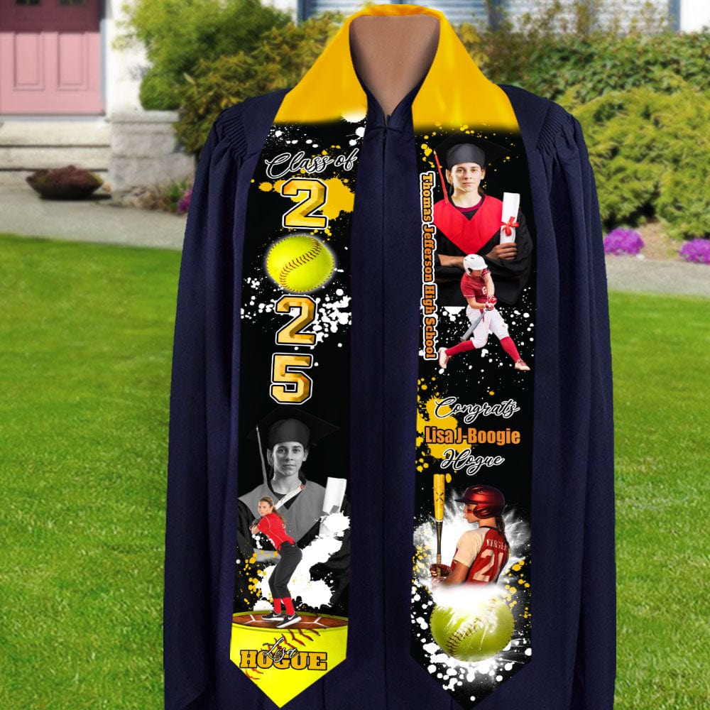 Custom Portrait Photo Class Of 2026 With Sporty Style Graduation Gift Stoles N369 890212 - Image 2