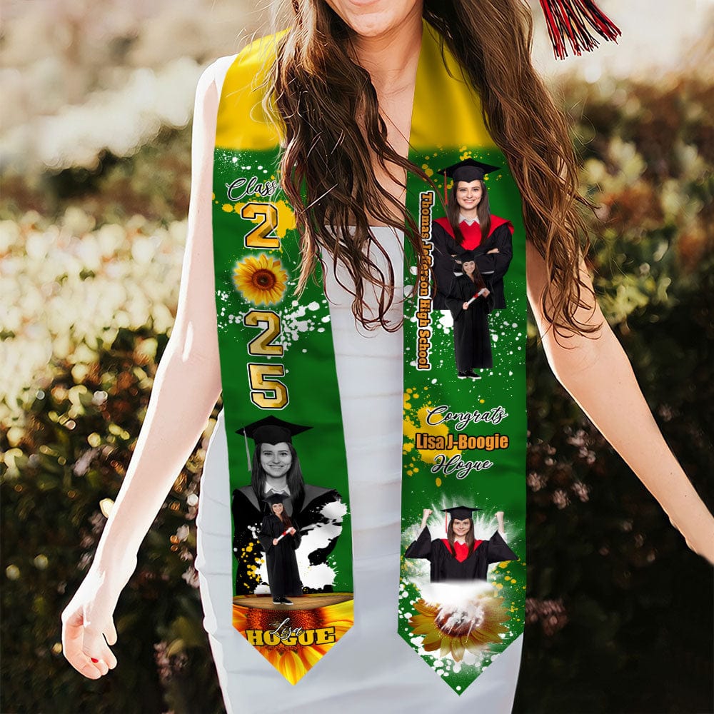 Custom Portrait Photo Class Of 2026 With Sporty Style Graduation Gift Stoles N369 890212 - Image 6