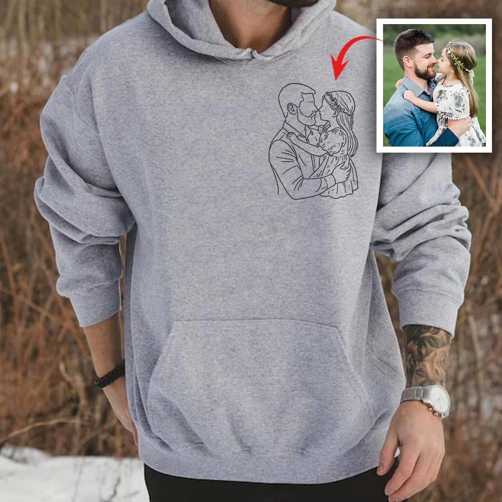 Custom Portrait Photo Drawing Style Family Bright Shirt Gift For Father's Day HO82 893986 - Image 5