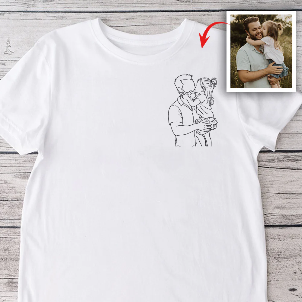 Custom Portrait Photo Drawing Style Family Bright Shirt Gift For Father's Day HO82 893986 - Image 7