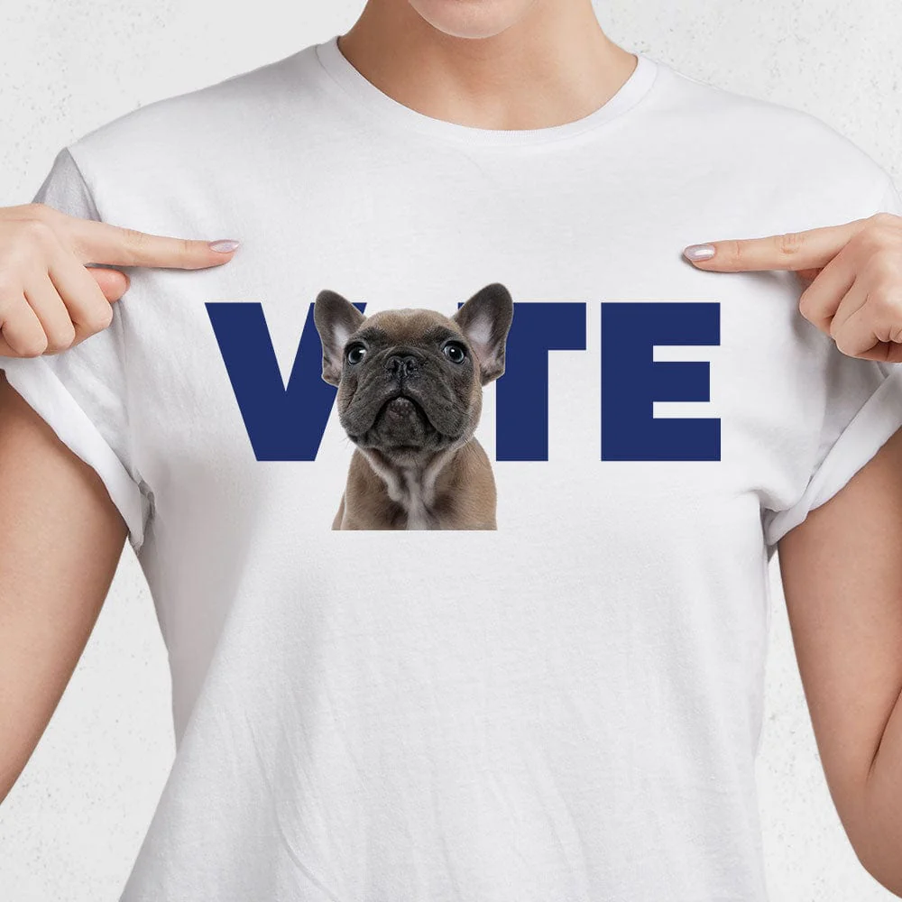 Custom Portrait Photo Vote My Dog Bright Shirt TA29 890270 - Image 4