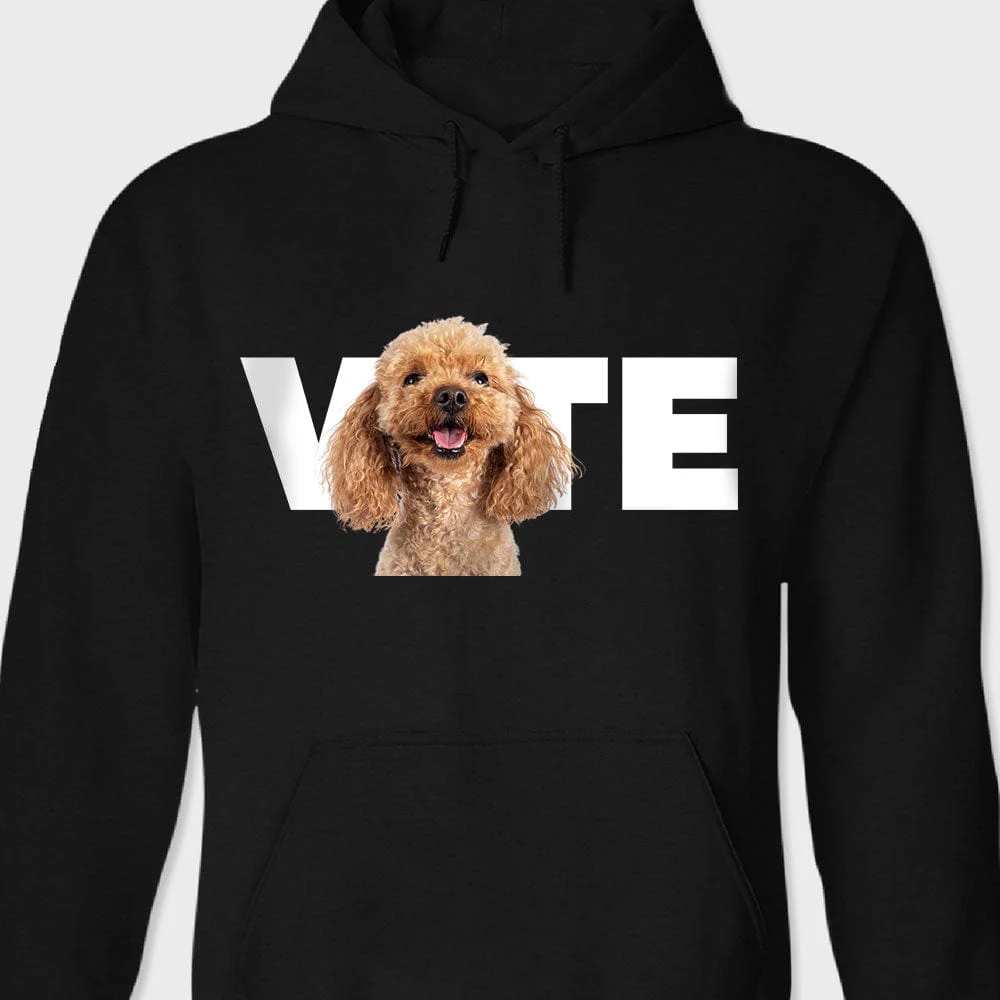 Custom Portrait Photo Vote My Dog Dark Shirt TA29 890272 - Image 3