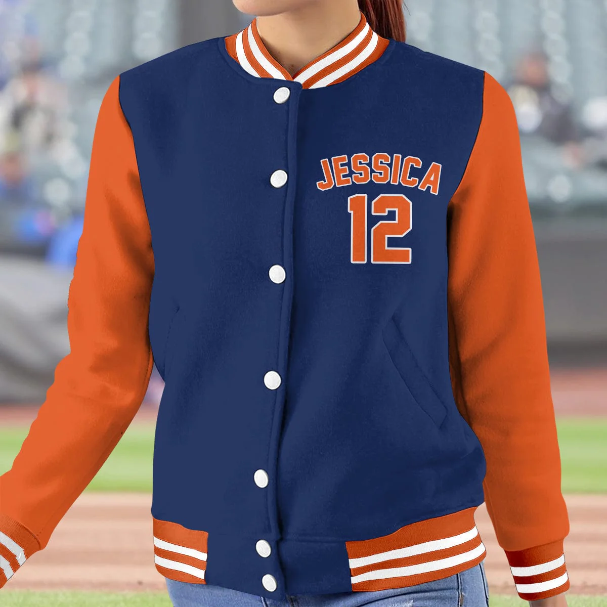 Custom Portrait Photo With Retro Style Sporty Gift For Baseball Lovers Varsity Jacket HO82 893148 - Image 9