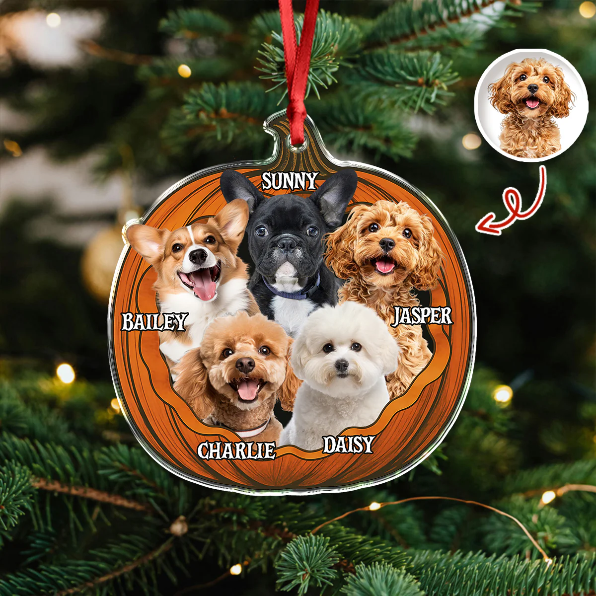 Custom Pumpkin Halloween Pet Acrylic Ornament HO82 894992 - Image 8