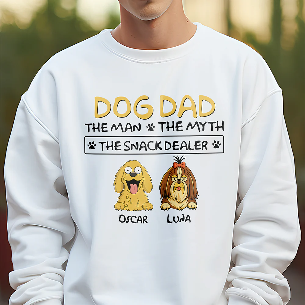 Dog Dad The Man The Myth The Snack Dealer Bright Shirt Personalized Gift For Dog Dad HO82 893700 - Image 7