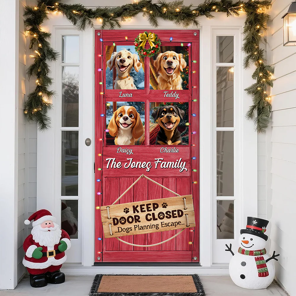 Don't Let The Dog Out No Matter What He Tells You Door Cover Personalized Gift For Dog Lovers HO82 900252 - Image 4