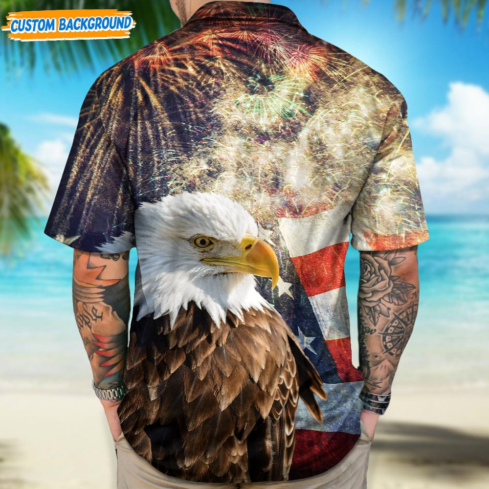 Eagle With USA Flag Hawaii Shirt N304 889290 - Image 3