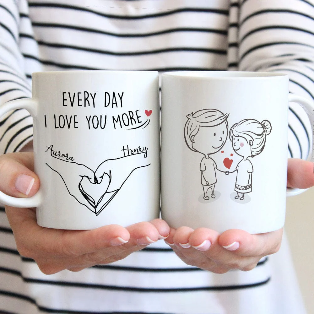 Everyday I Love You More Funny Valentine Mug Personalized Gift DA199 890042 - Image 2
