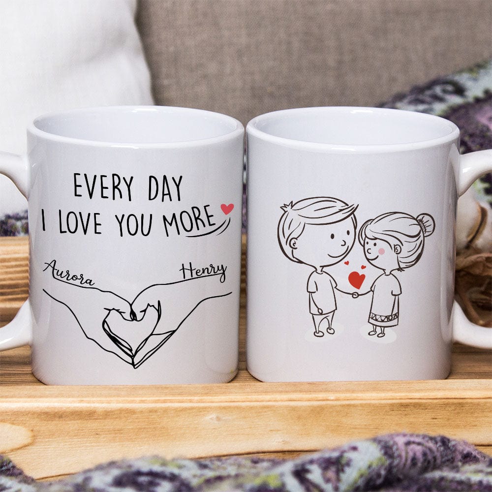 Everyday I Love You More Funny Valentine Mug Personalized Gift DA199 890042 - Image 3