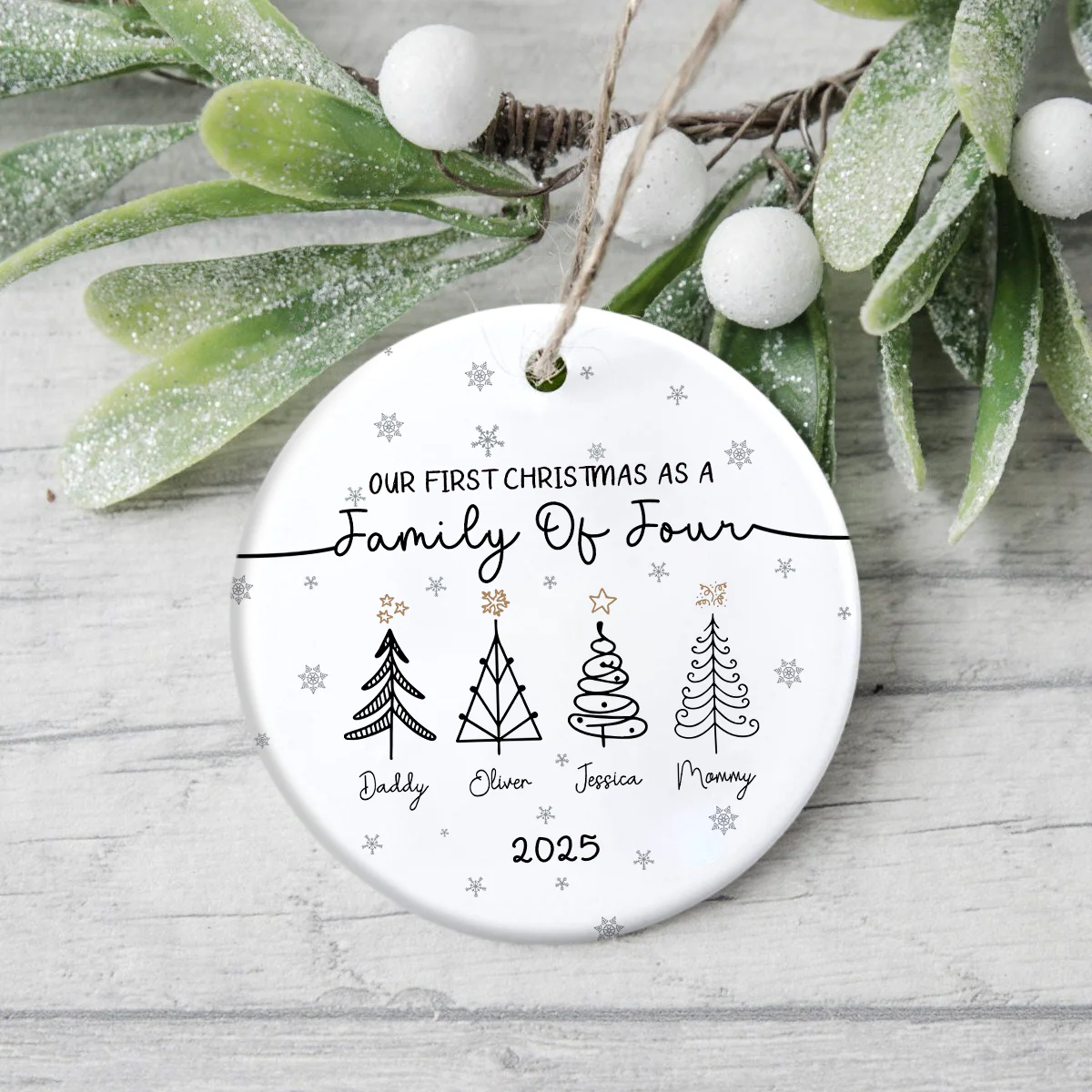 First Christmas As Family Ceramic Ornament Personalized Gift HO82 894594 - Image 5