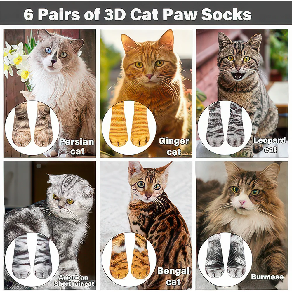 Funny Crazy Novelty Animal Paw Socks Personalized Gift For Christmas HO82 900472 - Image 5