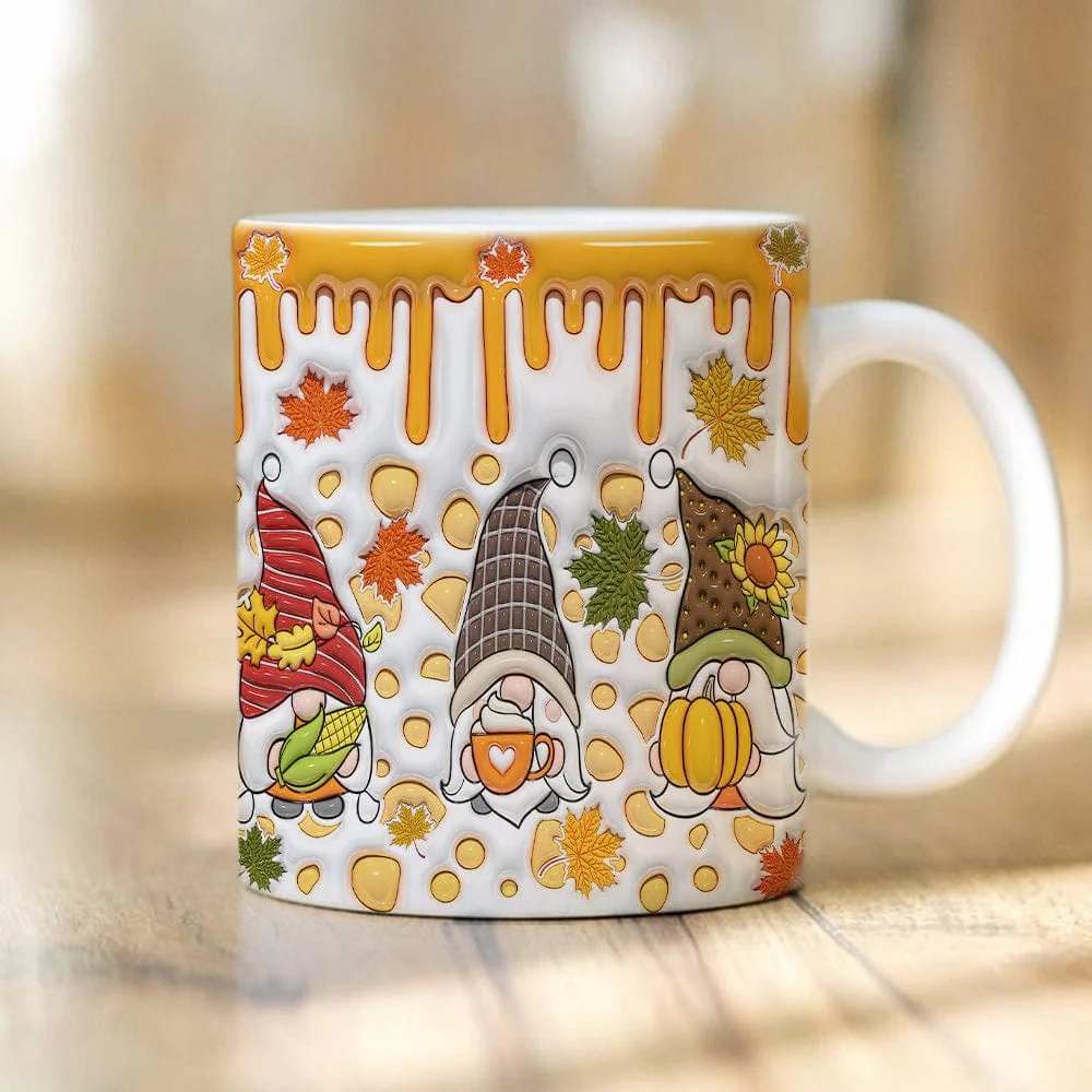 Gnome Fall Halloween Gift Thanksgiving Gift Mug HO82 891342 - Image 3