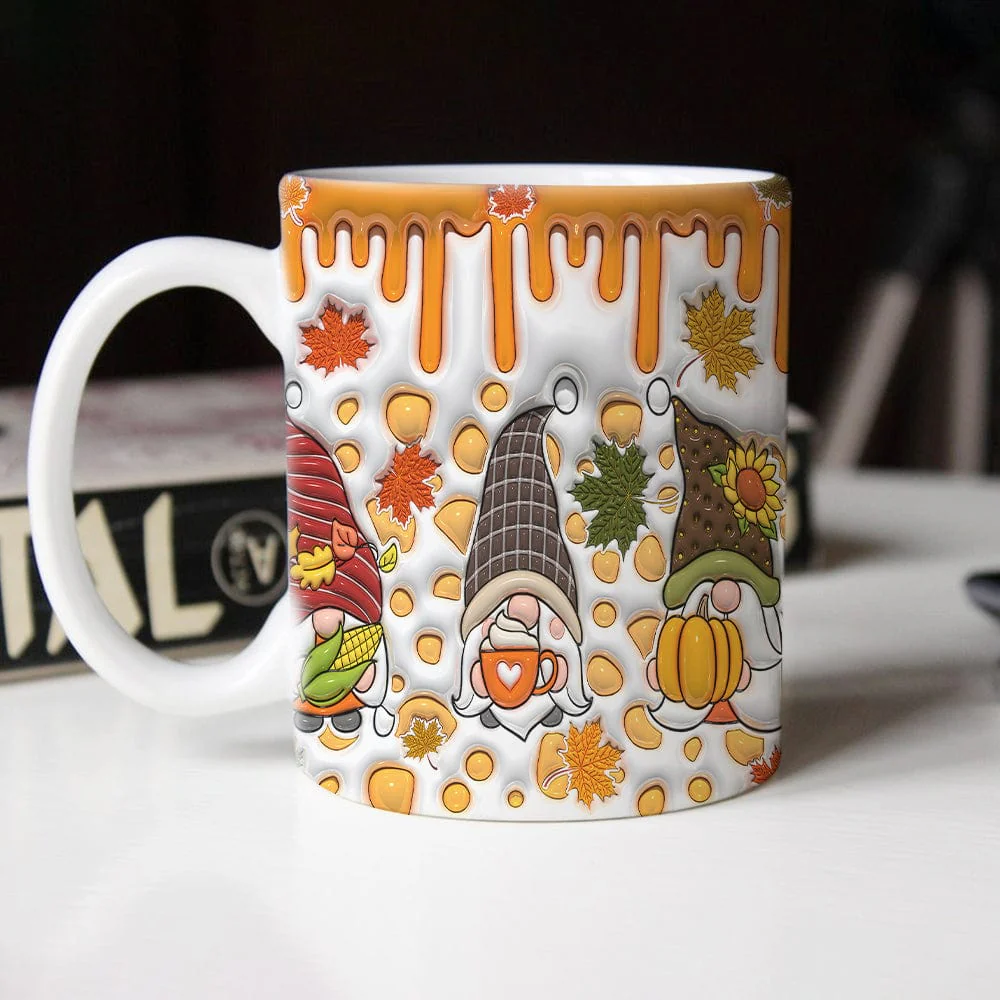 Gnome Fall Halloween Gift Thanksgiving Gift Mug HO82 891342 - Image 4