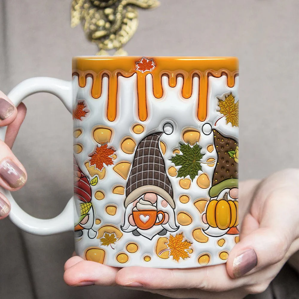 Gnome Fall Halloween Gift Thanksgiving Gift Mug HO82 891342 - Image 5