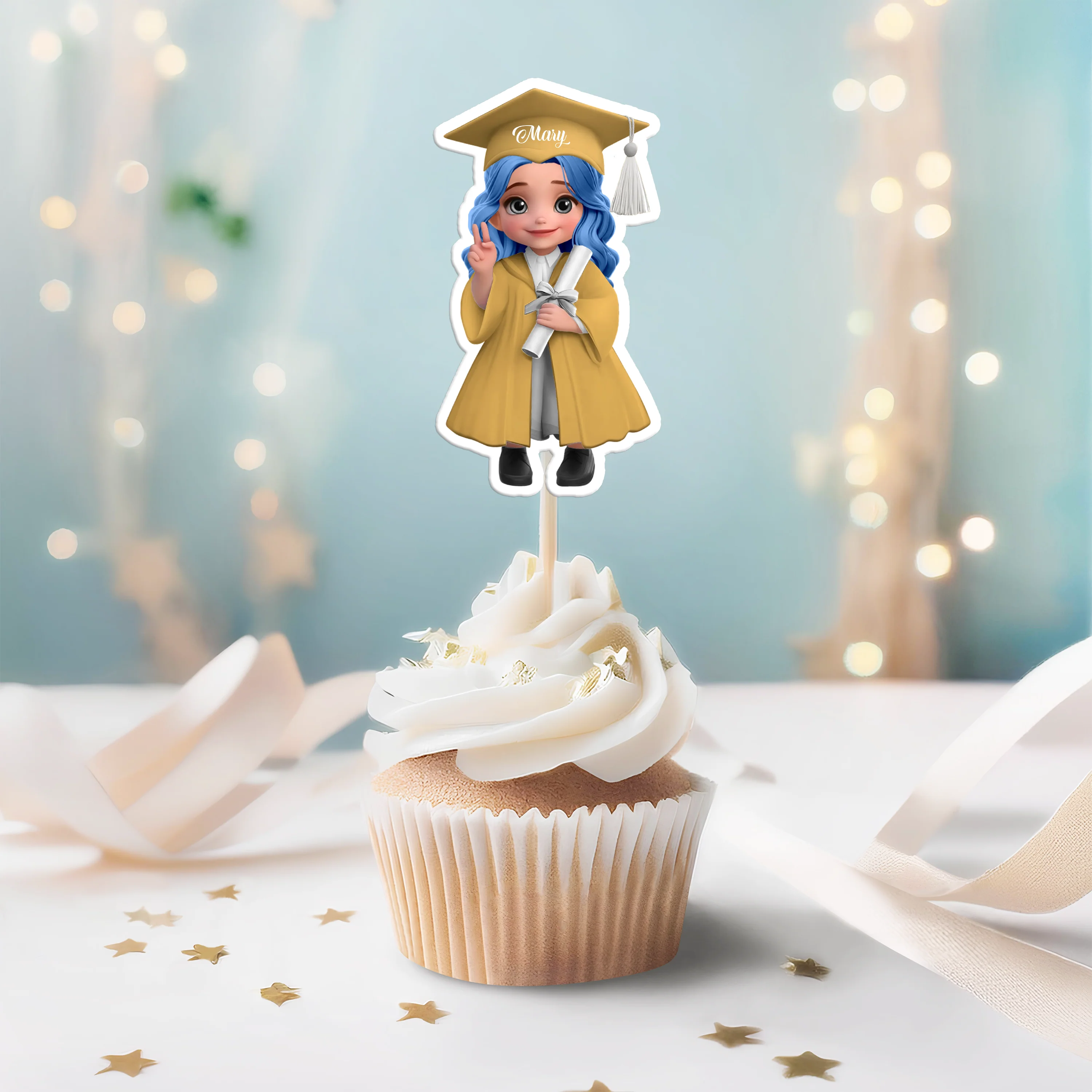 Graduation Class 2025 Cupcake Toppers Personalized Gift HO82 893772 - Image 3
