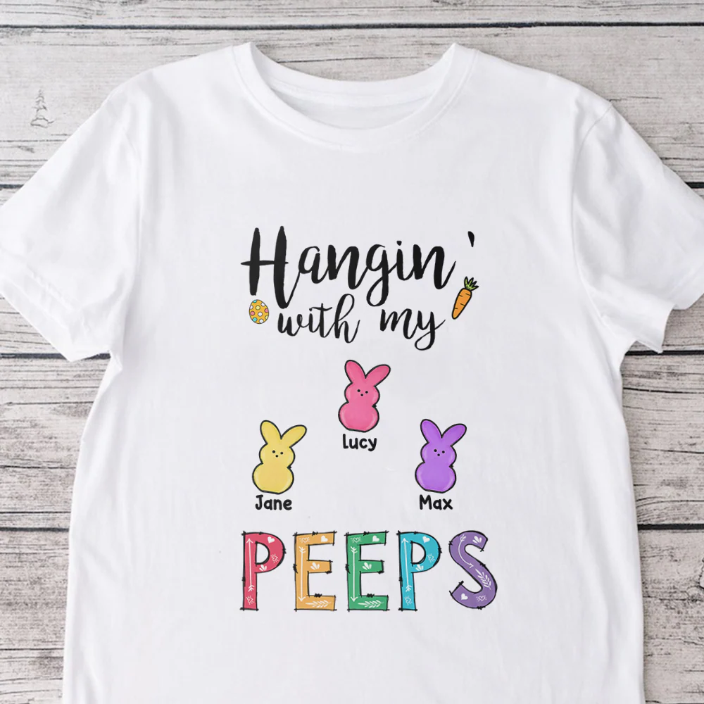 Hangin’ With My Peeps Easter Bright Shirt Personalized Gift For Easter Day HO82 901210 - Image 6