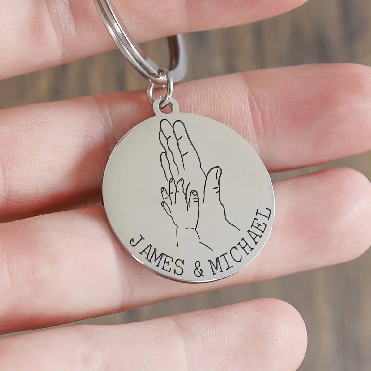 Happy Father's Day High Five Keychain Personalized Gift HO82 890728 - Image 4