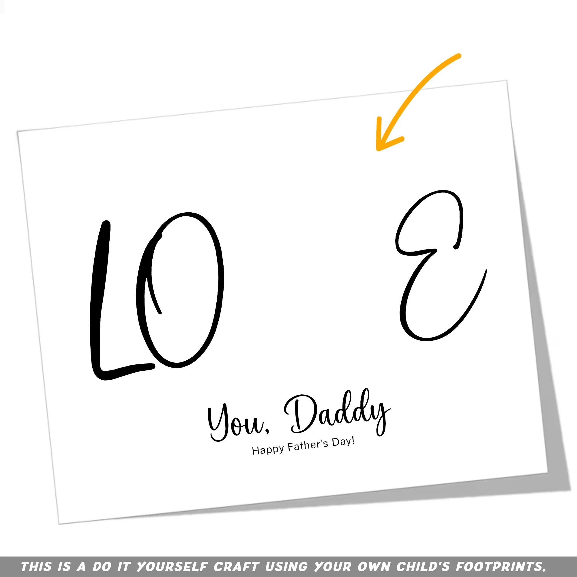 Happy Father's Day Love With DIY Footprint Art Poster Canvas Picture Frame HO82 890594 - Image 4
