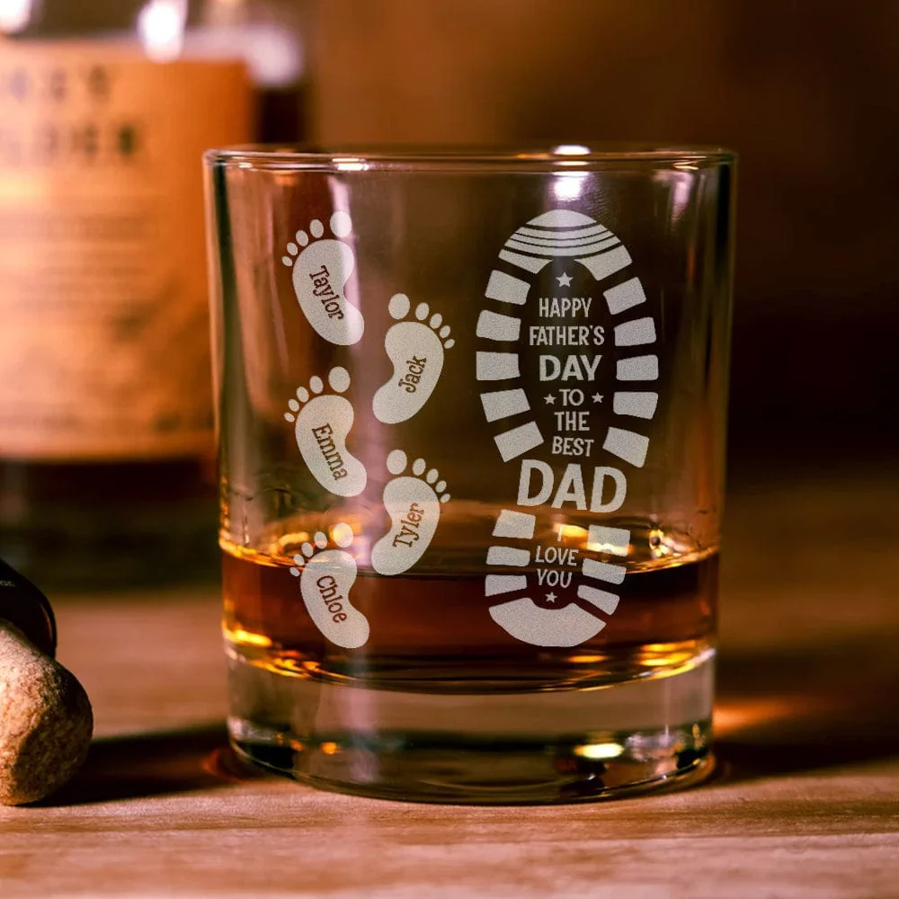 Happy Father's Day To The Best Dad Rock Glass Personalized Gift HO82 890624 - Image 4