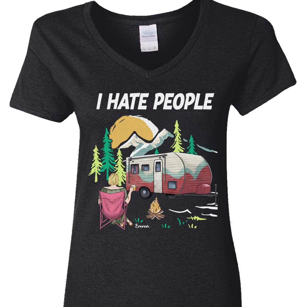 I Hate People Camping For Campers Dark Shirt N304 889350 - Image 4
