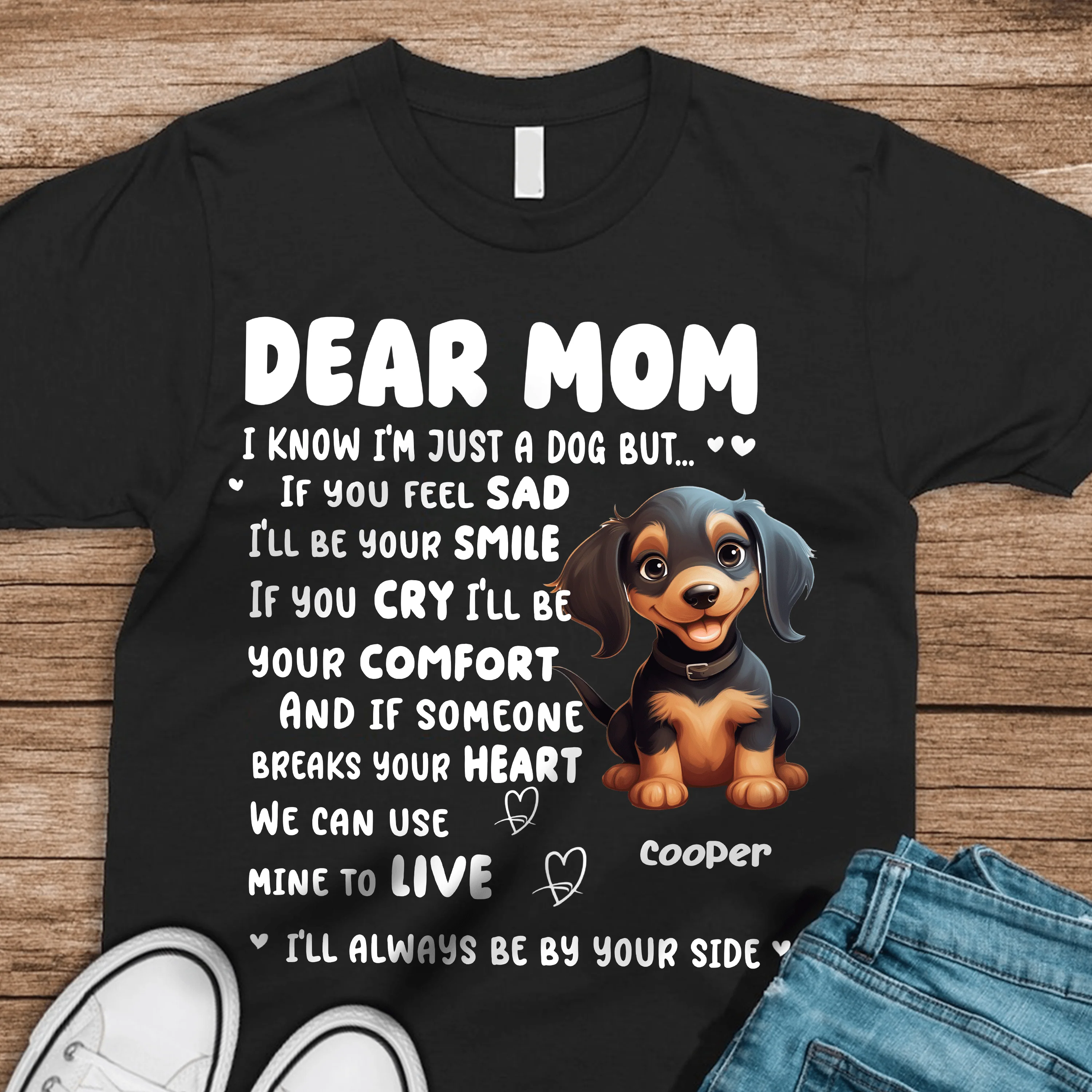 I‘ll Always Be By Your Side Dog Dark Sweatshirt For Dog Lovers Personalized Gift N369 HO82 893520 - Image 5