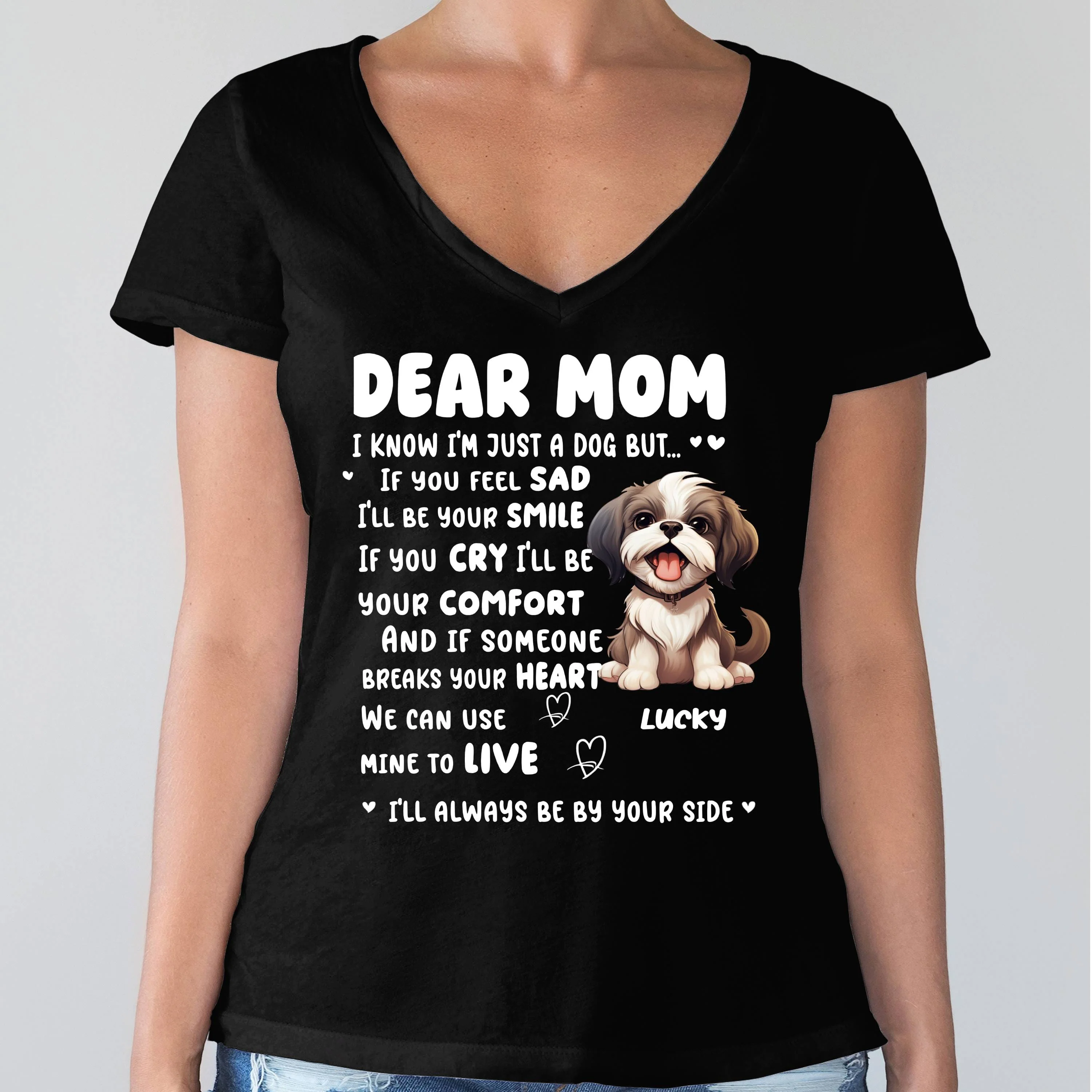 I‘ll Always Be By Your Side Dog Dark Sweatshirt For Dog Lovers Personalized Gift N369 HO82 893520 - Image 7