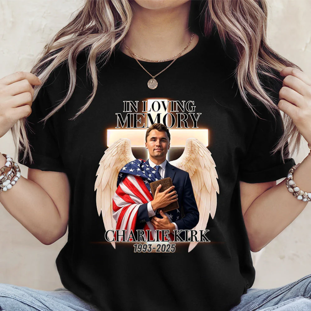 In Loving Memory Of Charlie Kirk Dark Shirt HO82 65776 - Image 3