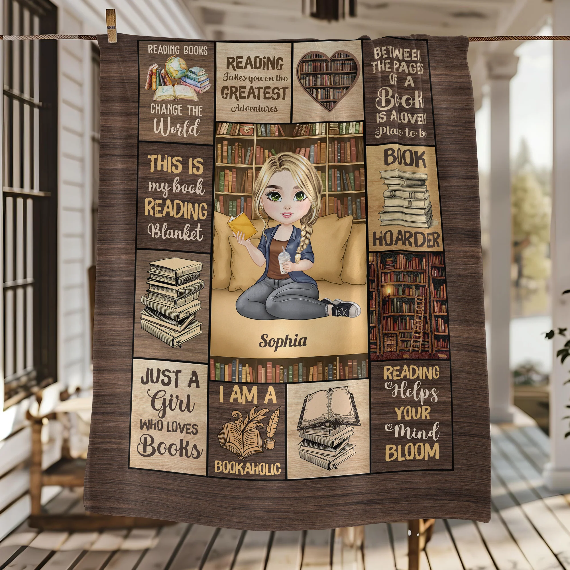 Just A Girl Who Loves Blanket Personalized For Book Lovers, Bookworm HO82 894444 - Image 5