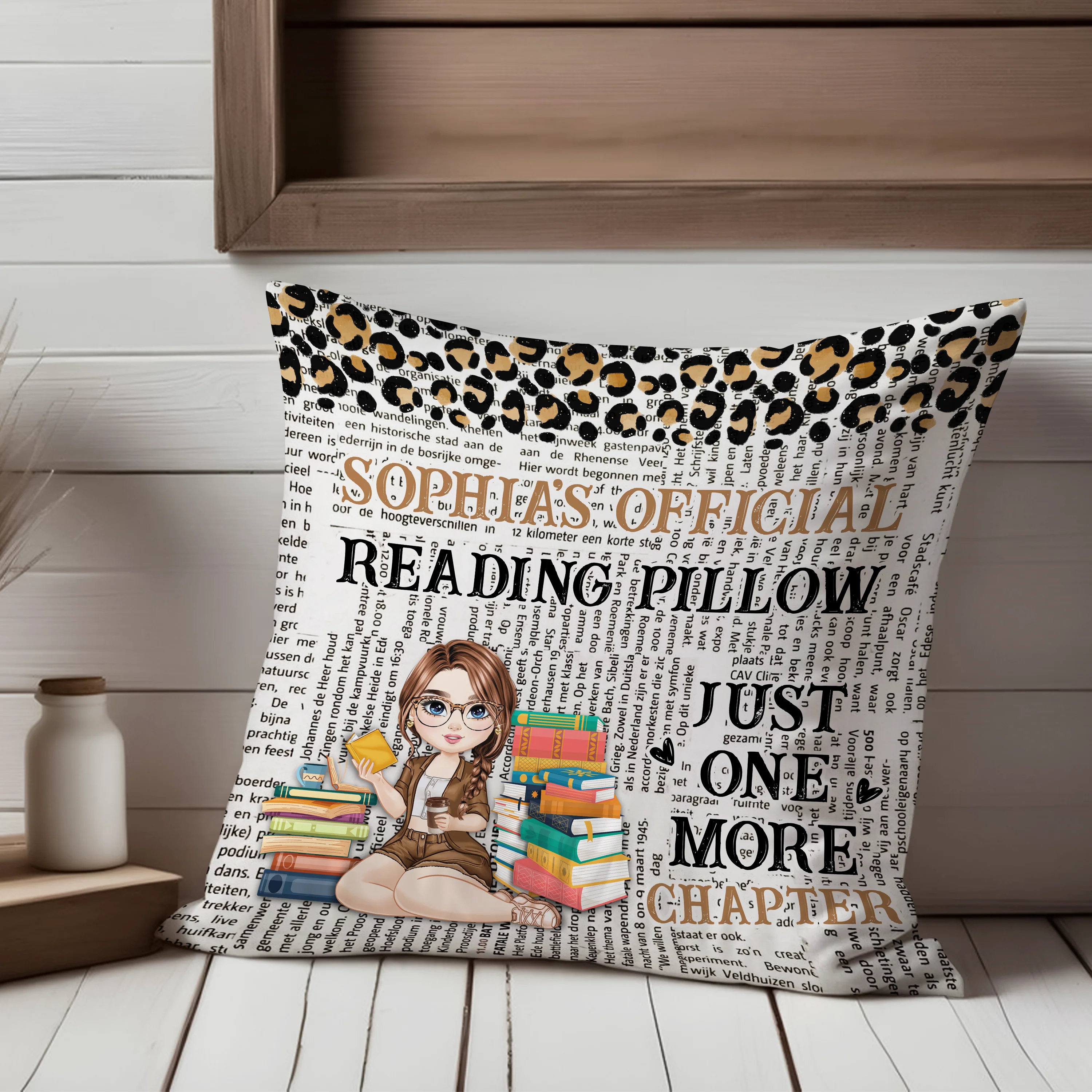Just A Girl Who Loves Book Pillow Personalized Gift For Book Lovers, Bookworm HO82 894436 - Image 3