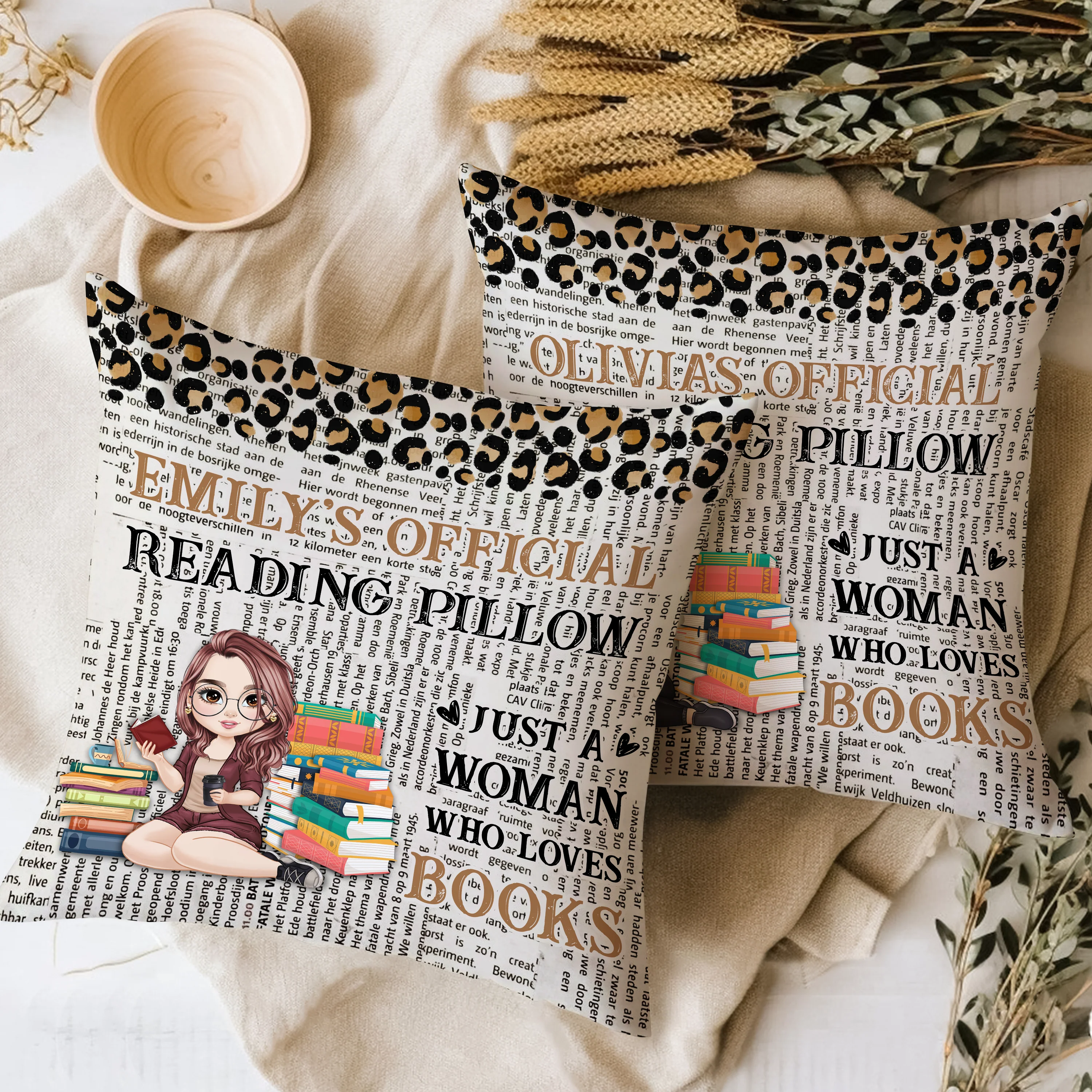 Just A Girl Who Loves Book Pillow Personalized Gift For Book Lovers, Bookworm HO82 894436 - Image 6