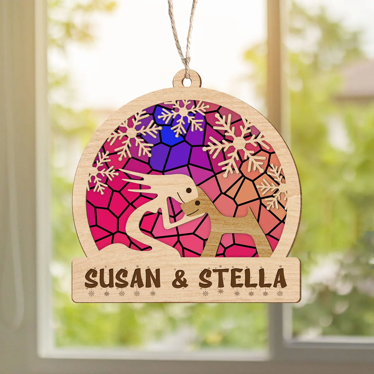 Loving Fur Babies Dog Layered Suncatcher Ornament Personalized Gift N304 889726 - Image 3