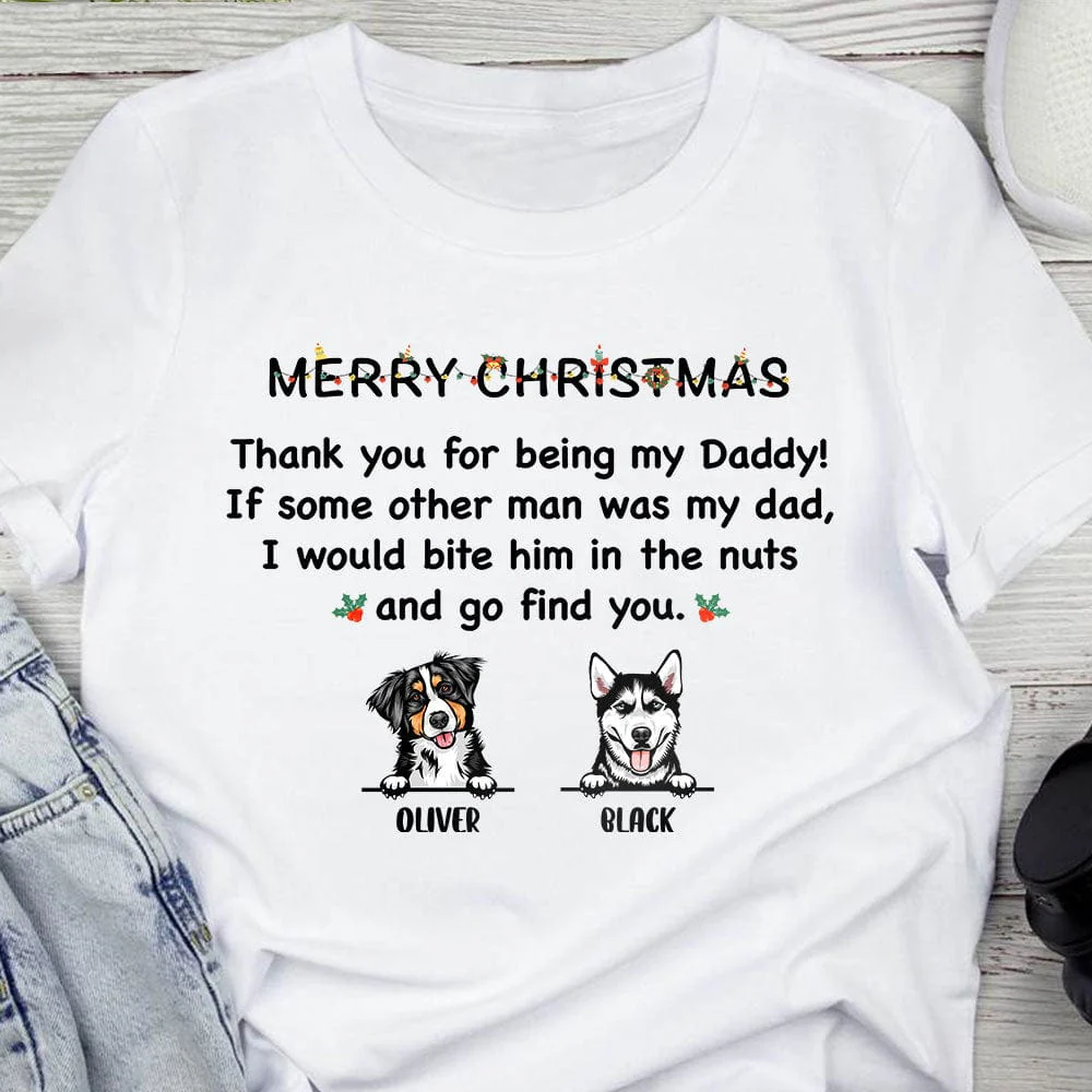 Merry Christmas Thank You For Being My Daddy Bright Shirt Personalized Gift DA199 889890 - Image 3