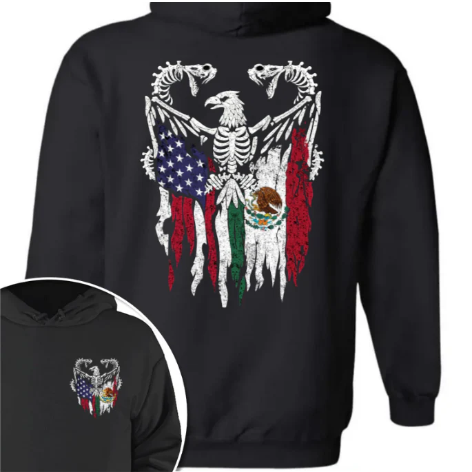 Mexico America Flag Back & Front Shirt HO82 N369 894968 - Image 15