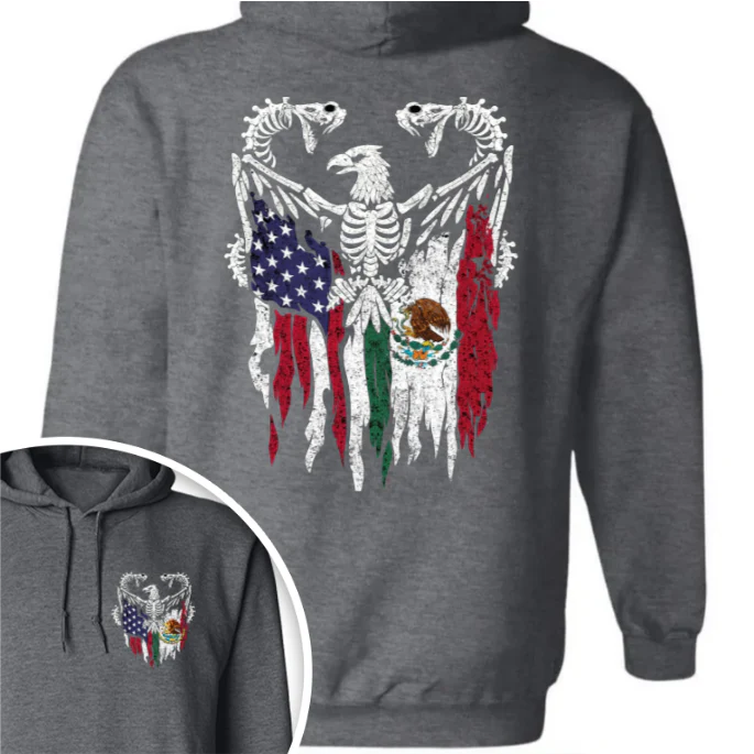 Mexico America Flag Back & Front Shirt HO82 N369 894968 - Image 16