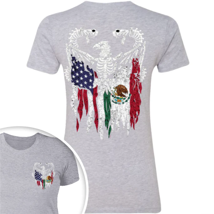 Mexico America Flag Back & Front Shirt HO82 N369 894968 - Image 18