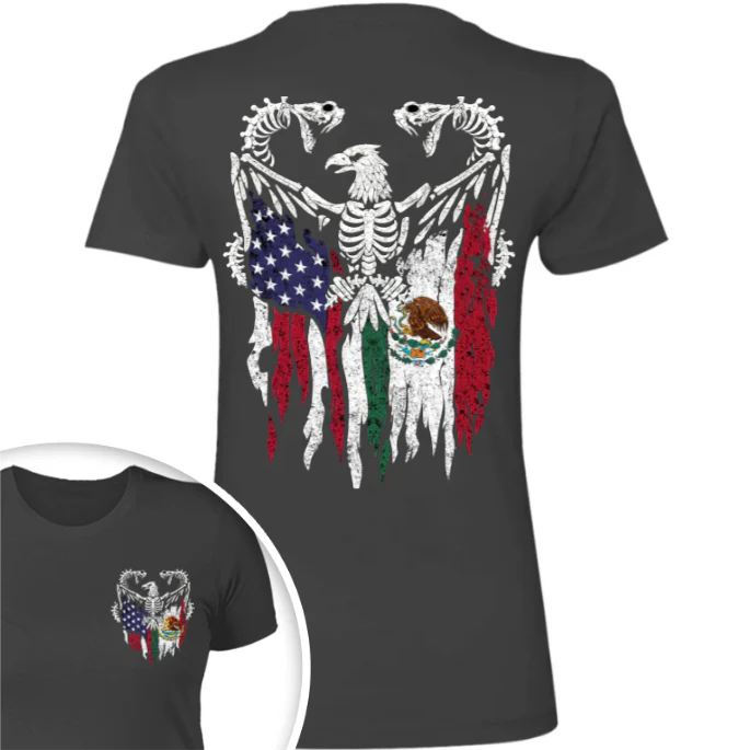 Mexico America Flag Back & Front Shirt HO82 N369 894968 - Image 19