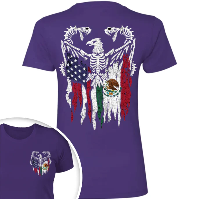 Mexico America Flag Back & Front Shirt HO82 N369 894968 - Image 20