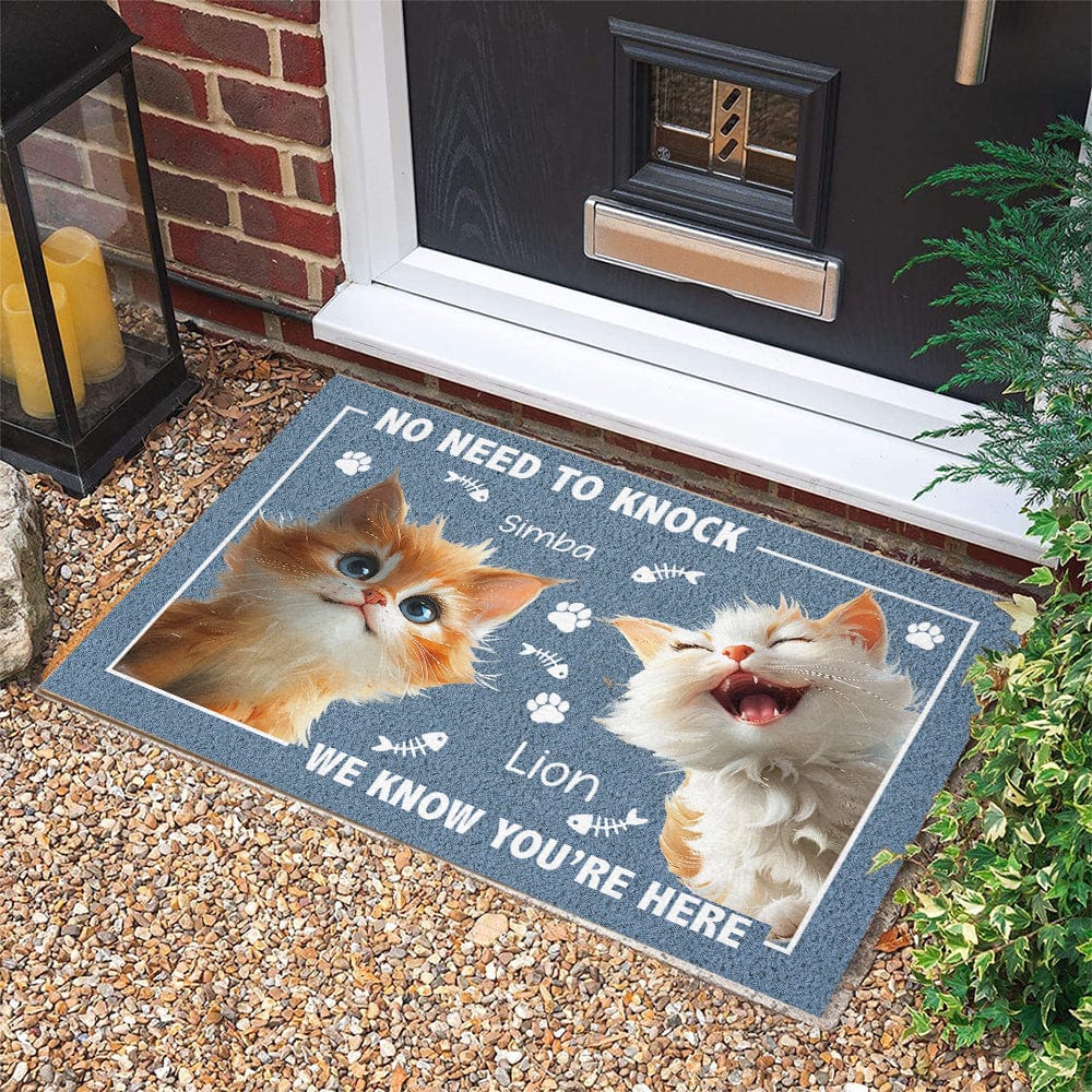 No Need To Knock Cat Doormat Personalized Gift HO82 893510 - Image 2
