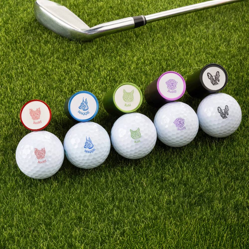 Personalised Dog Cat Pet Portrait Photo Golf Ball Stamp, Birthday Gift for Golf Players, Pet Lovers HO82 900620 - Image 6
