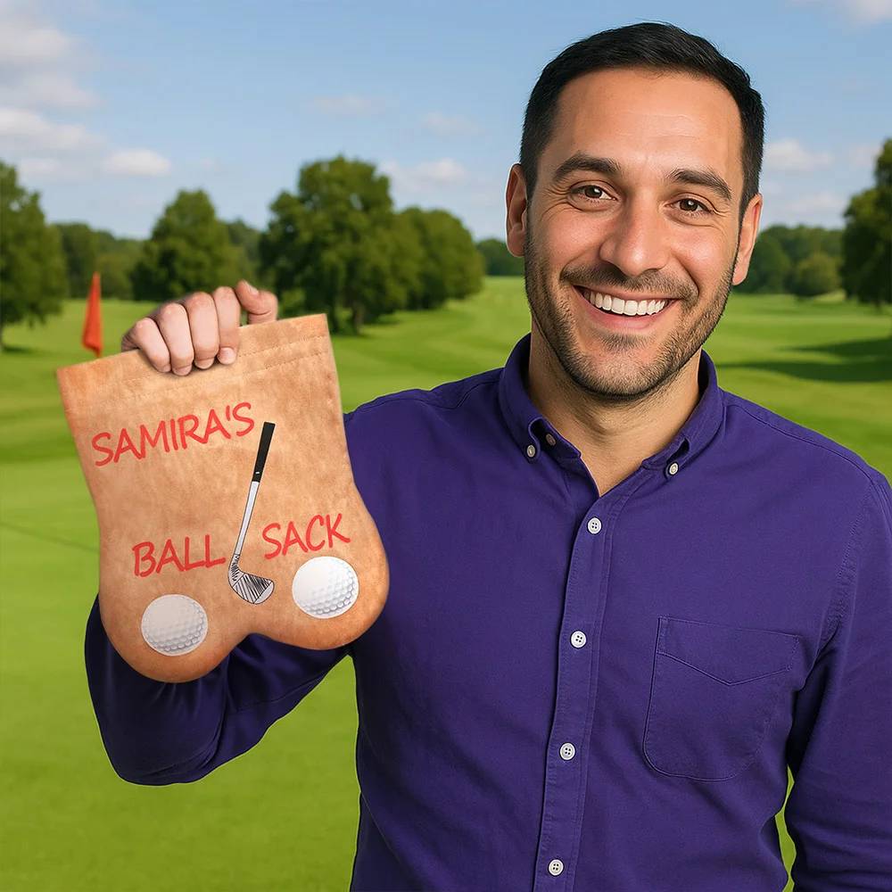 Personalised Funny Flannel Golf Ball Bag Sack with Custom Name Funny Golf Gift for Golf Lovers Men Father Husband HO82 900630 - Image 5
