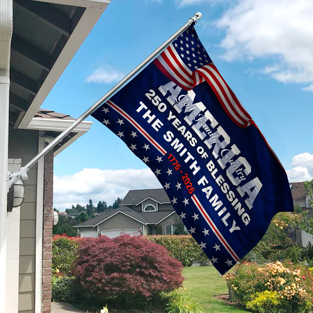Personalized 250 Years of Blessing 1776 2026 God America Patriotic House Flag HO82 901288 - Image 2