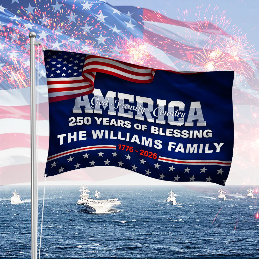 Personalized 250 Years of Blessing 1776 2026 God America Patriotic House Flag HO82 901288 - Image 4