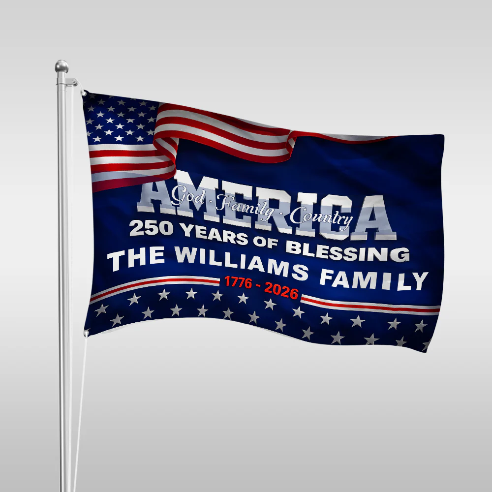 Personalized 250 Years of Blessing 1776 2026 God America Patriotic House Flag HO82 901288 - Image 5