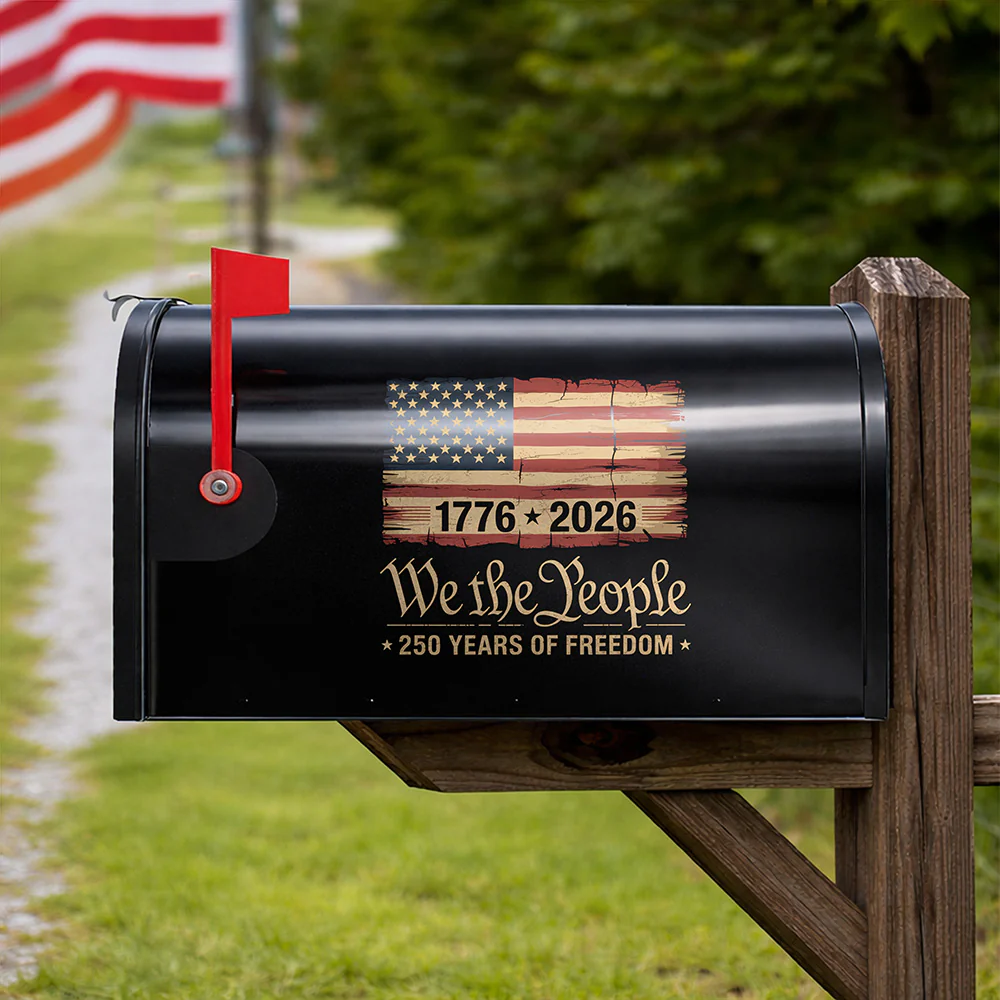 Personalized America 250th Birthday US Flag 250 Years We The People Mailbox Decal HO82 901028 - Image 6