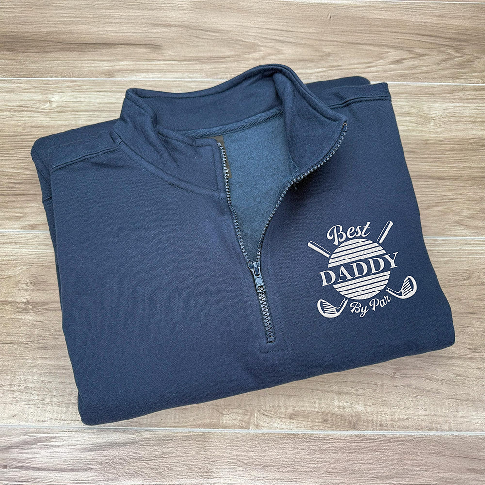 Personalized Best Daddy By Par Golf Quarter Zip Sweatshirt, Unique Golf Enthusiast Gift, Golfers and Coaches Gift HO82 900776 - Image 2