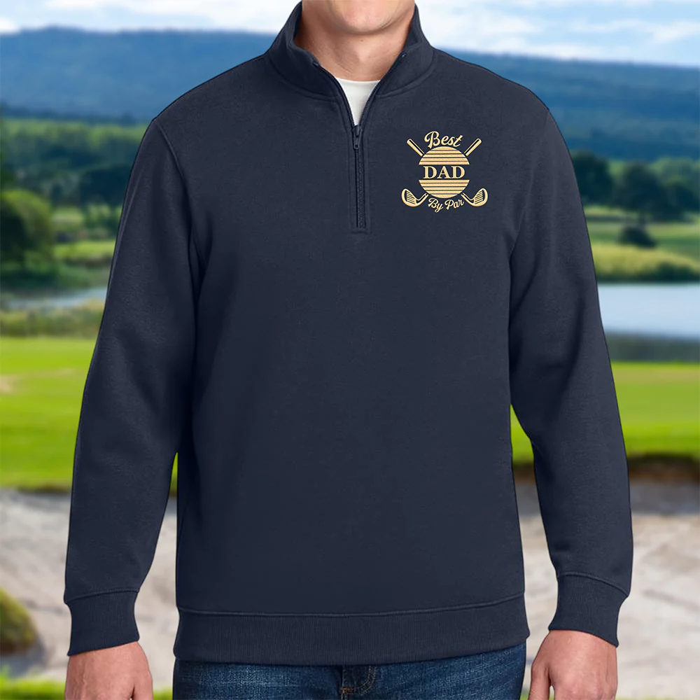Personalized Best Daddy By Par Golf Quarter Zip Sweatshirt, Unique Golf Enthusiast Gift, Golfers and Coaches Gift HO82 900776 - Image 4