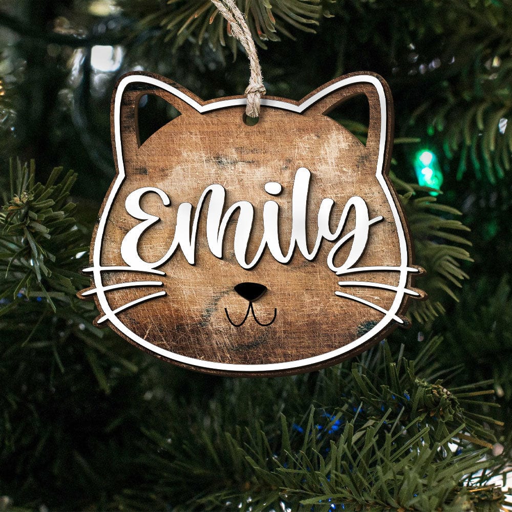 Personalized Cat And Name For Cat Lovers Wood Ornament Personalized Gift N304 889612 - Image 2