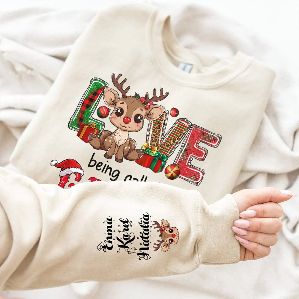 Personalized Christmas Reindeer Grandma Sweatshirt HO82 893158 - Image 4