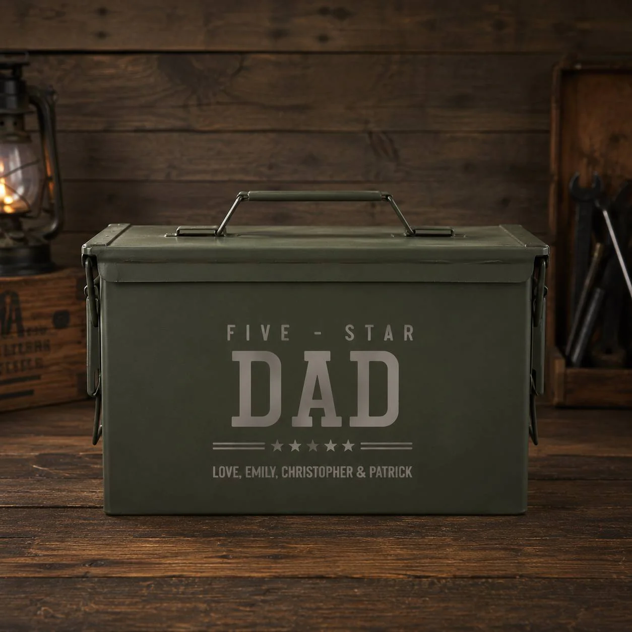 Personalized Five Star Dad Ammo Box, Father's Day Gifts, Gifts for Him, Dad Gifts, Gifts for Men, Personalized Gifts for Dad HO82 902654 - Image 5